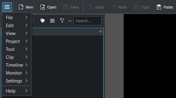 ../../_images/Kdenlive_menubar_off.png